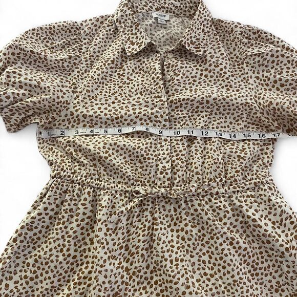 J. Crew Cute Animal Print Puff Sleeve Women's Dress Size 8 - Picture 9 of 10